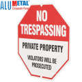 Metal Yard Reflective Private Property No Trespassing Sign